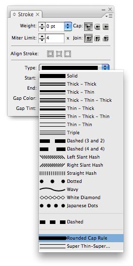 New rounded stroke in Stroke Type menu