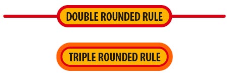 Double and triple rounded rule effects in InDesign